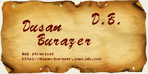 Dušan Burazer vizit kartica